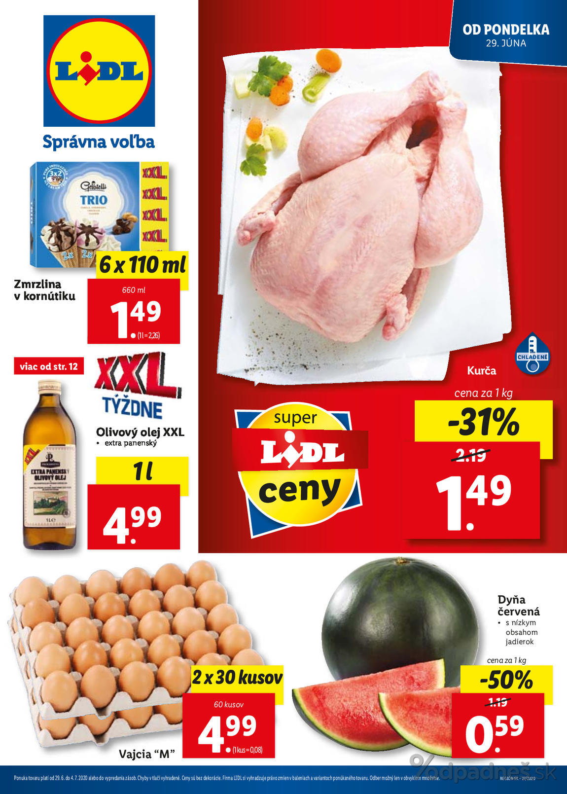 1. stránka Lidl letáku