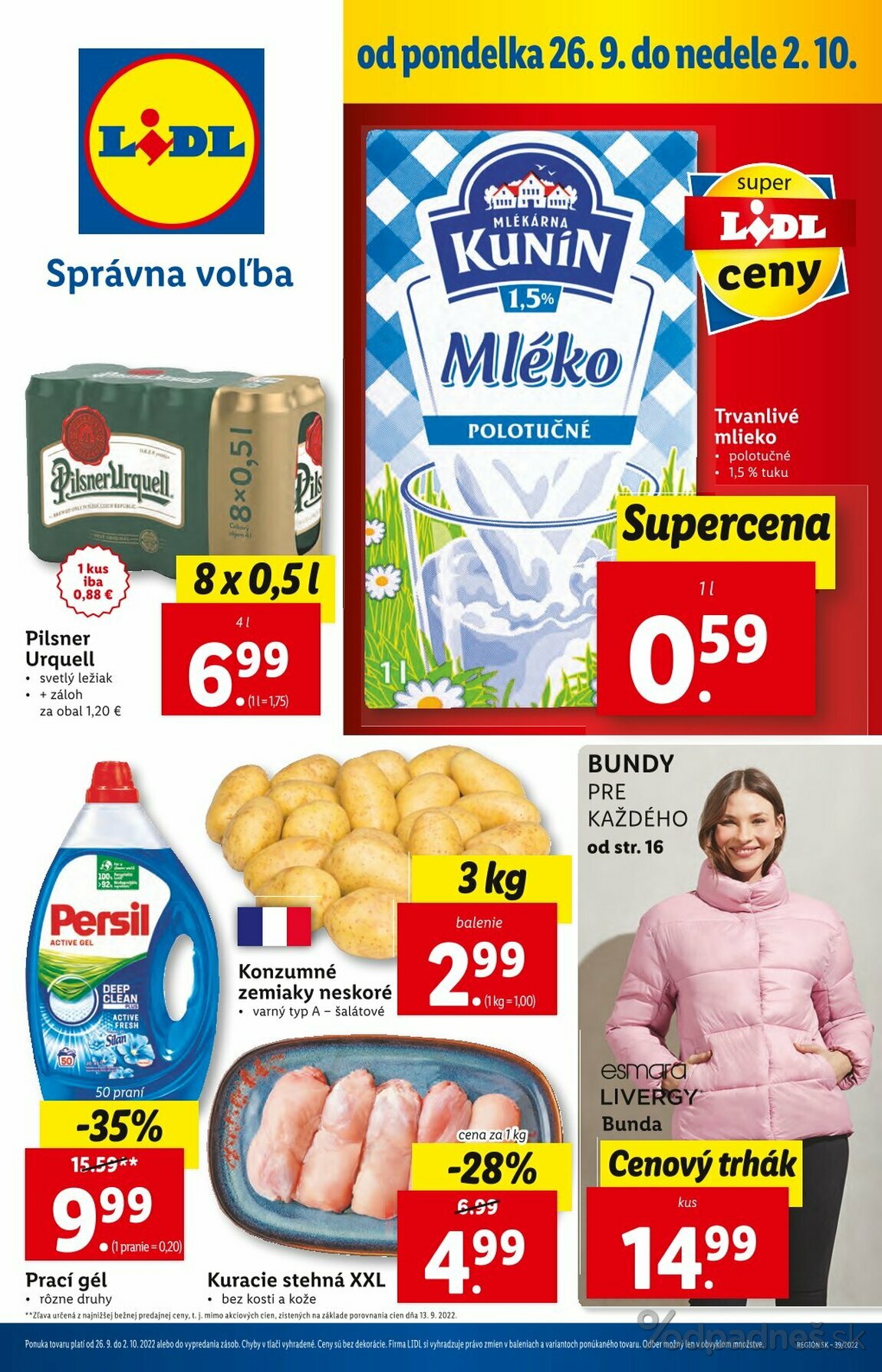 1. stránka Lidl letáku