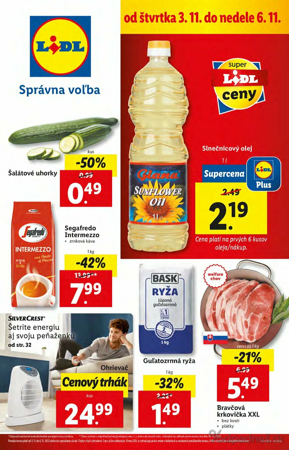 1. stránka Lidl letáku