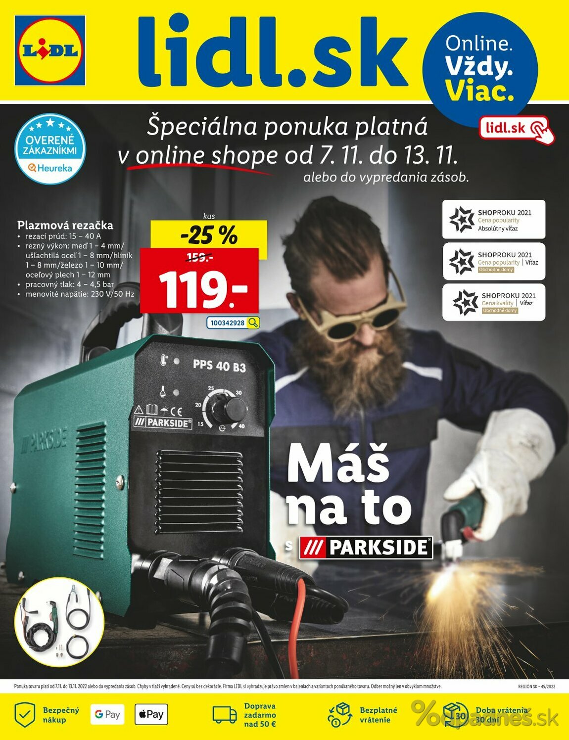 1. stránka Lidl letáku