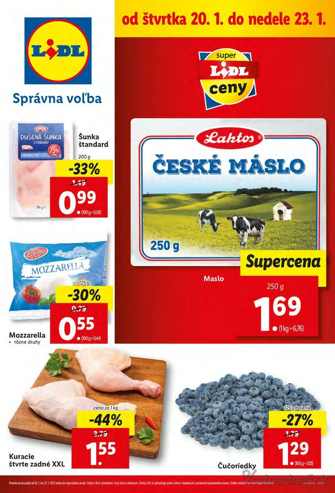 1. stránka Lidl letáku