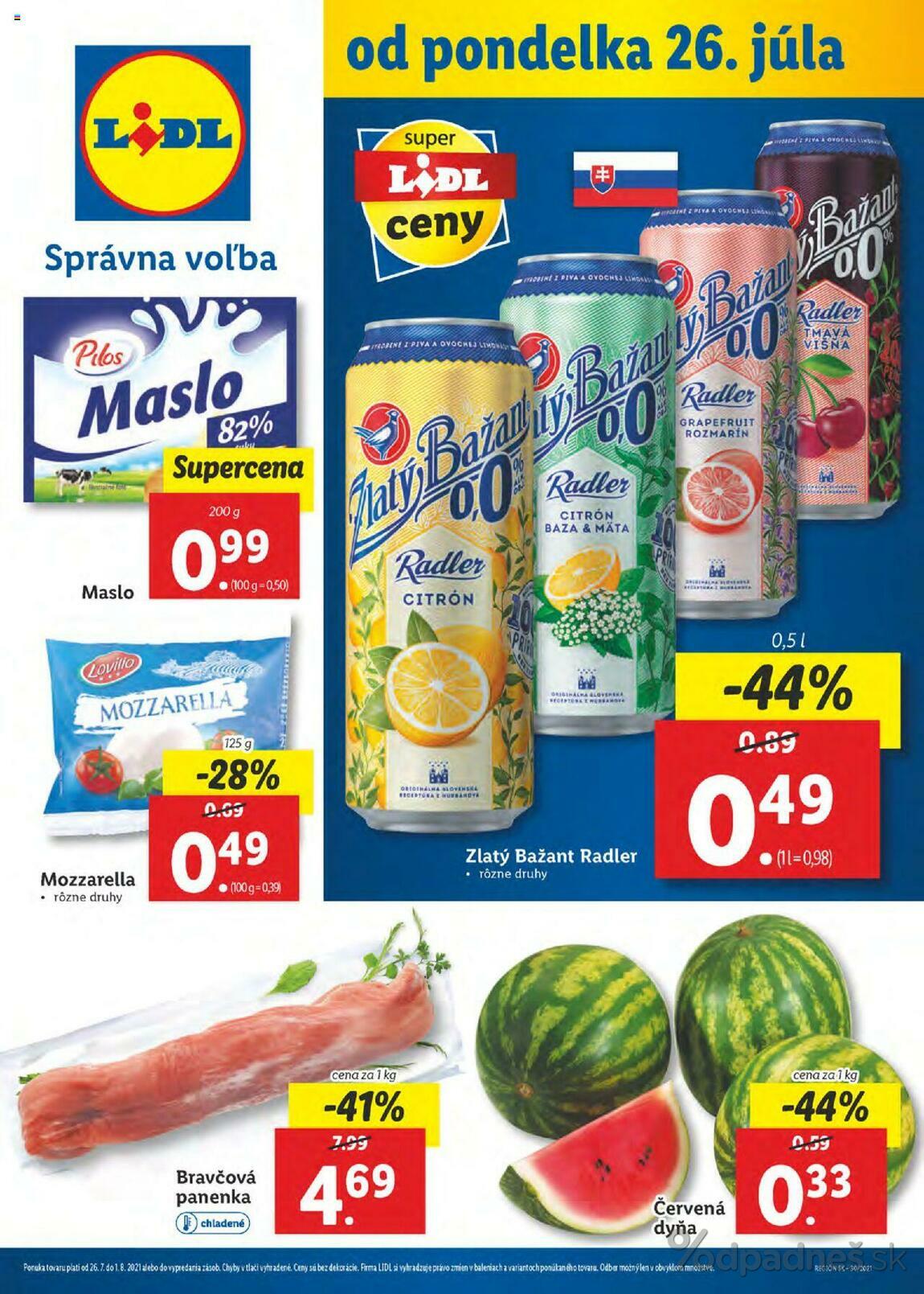 1. stránka Lidl letáku