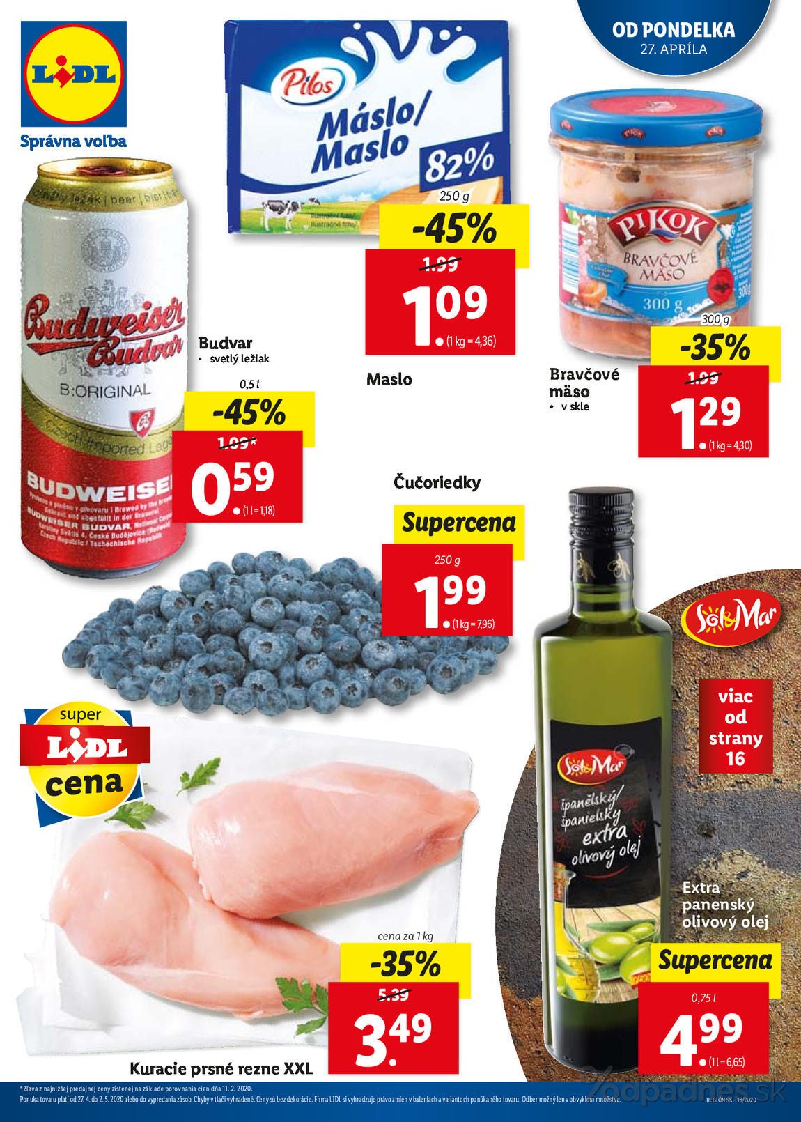 1. stránka Lidl letáku