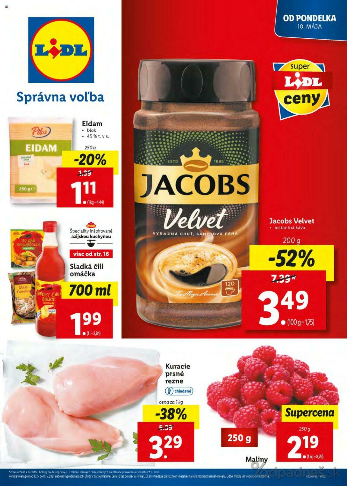 1. stránka Lidl letáku