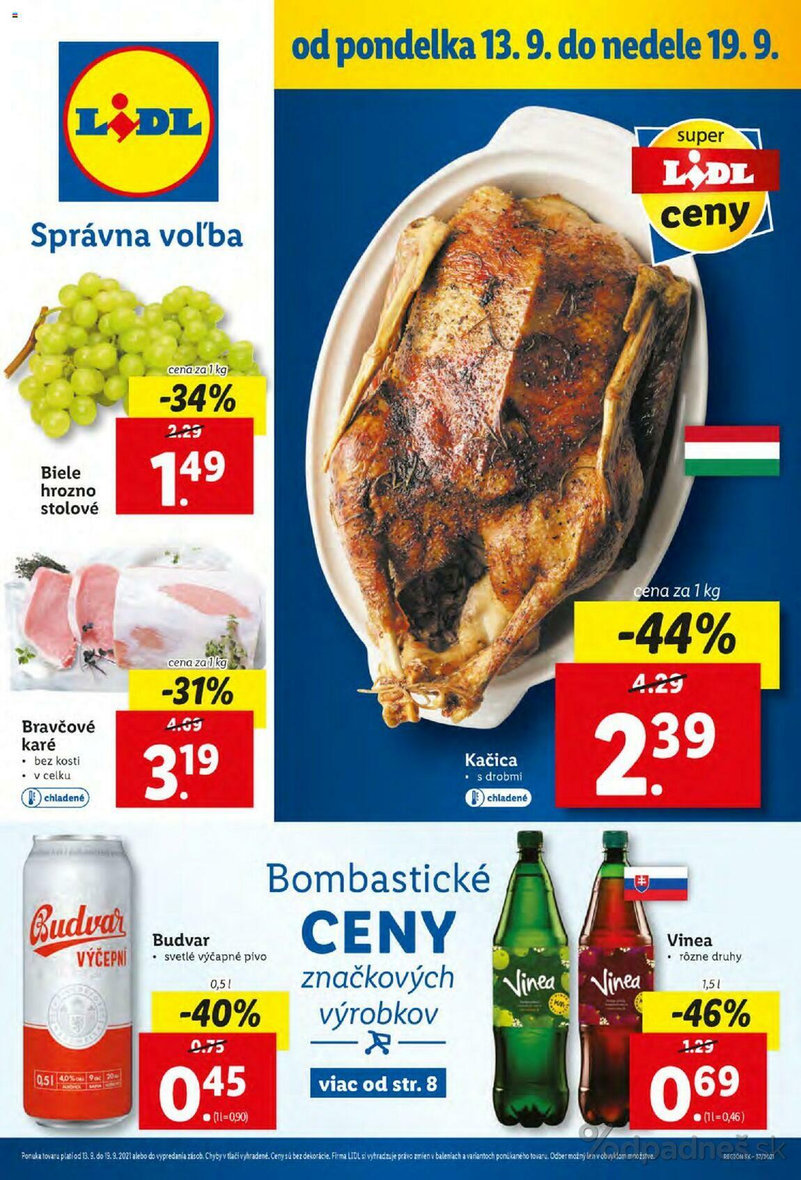 1. stránka Lidl letáku
