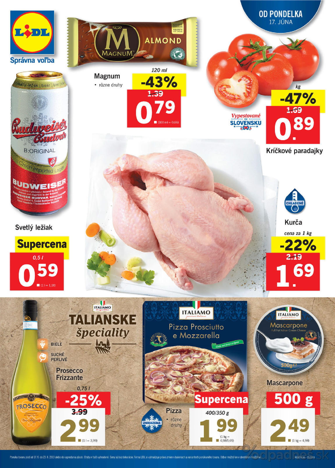 1. stránka Lidl letáku