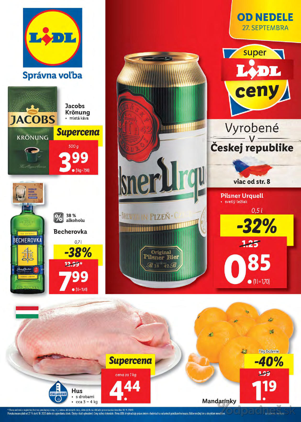 1. stránka Lidl letáku