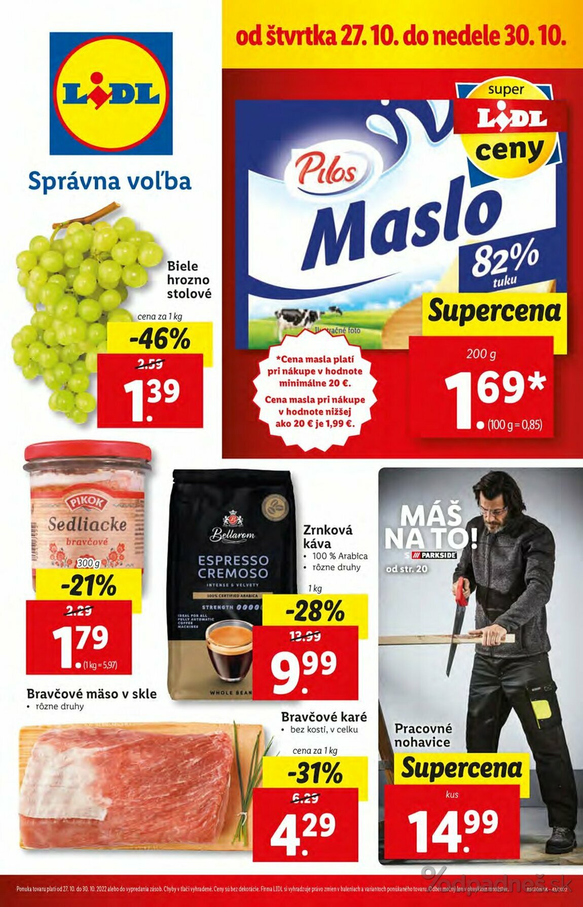 1. stránka Lidl letáku