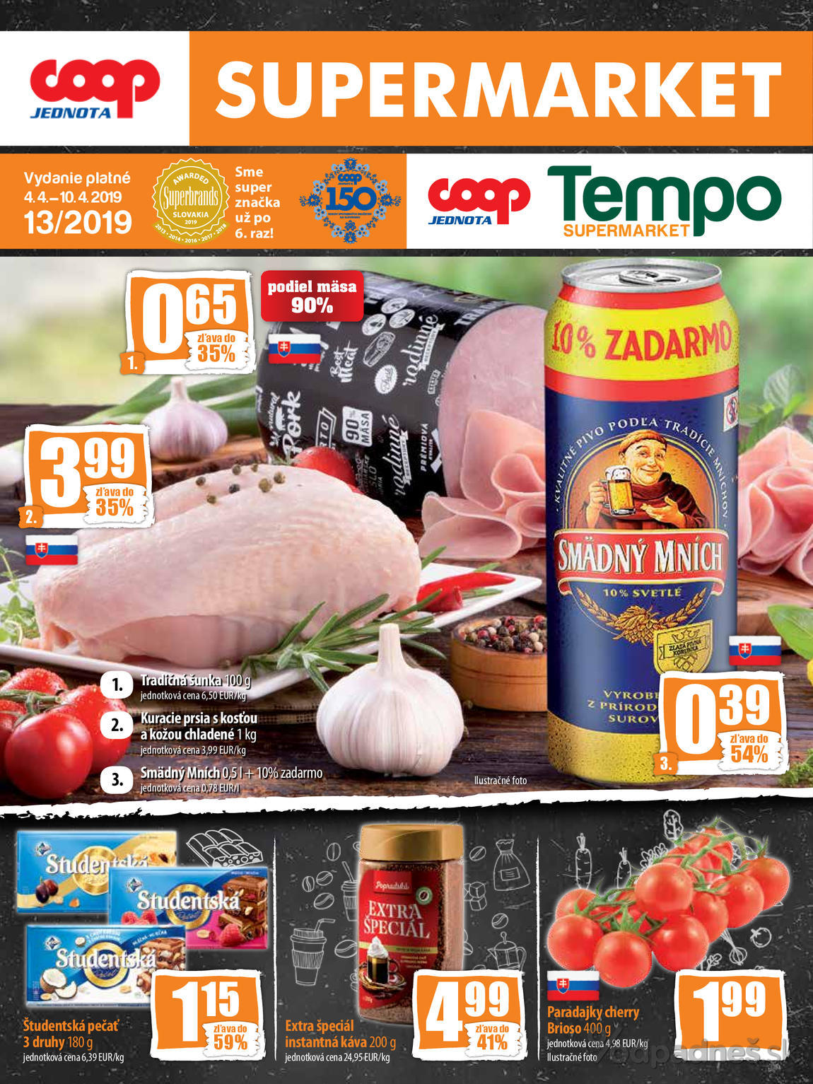 1. stránka Coop letáku