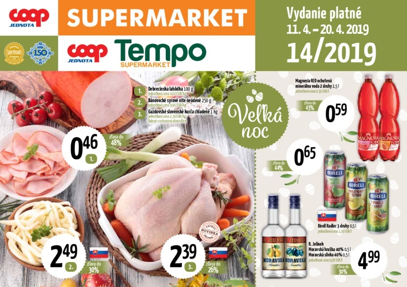 1. stránka Coop letáku