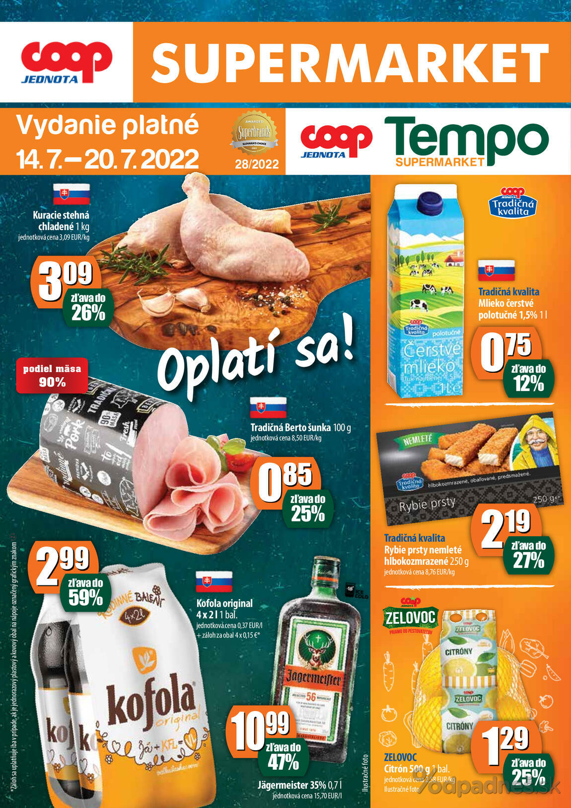 1. stránka Coop letáku