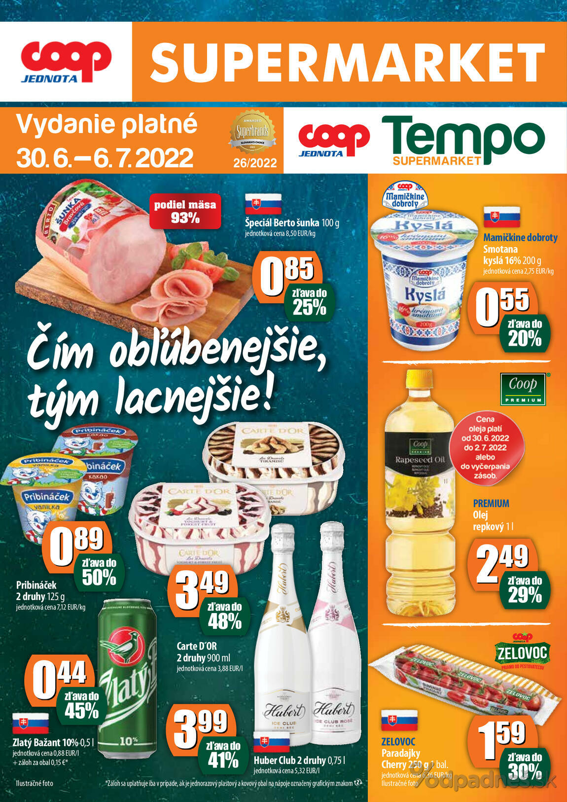 1. stránka Coop letáku