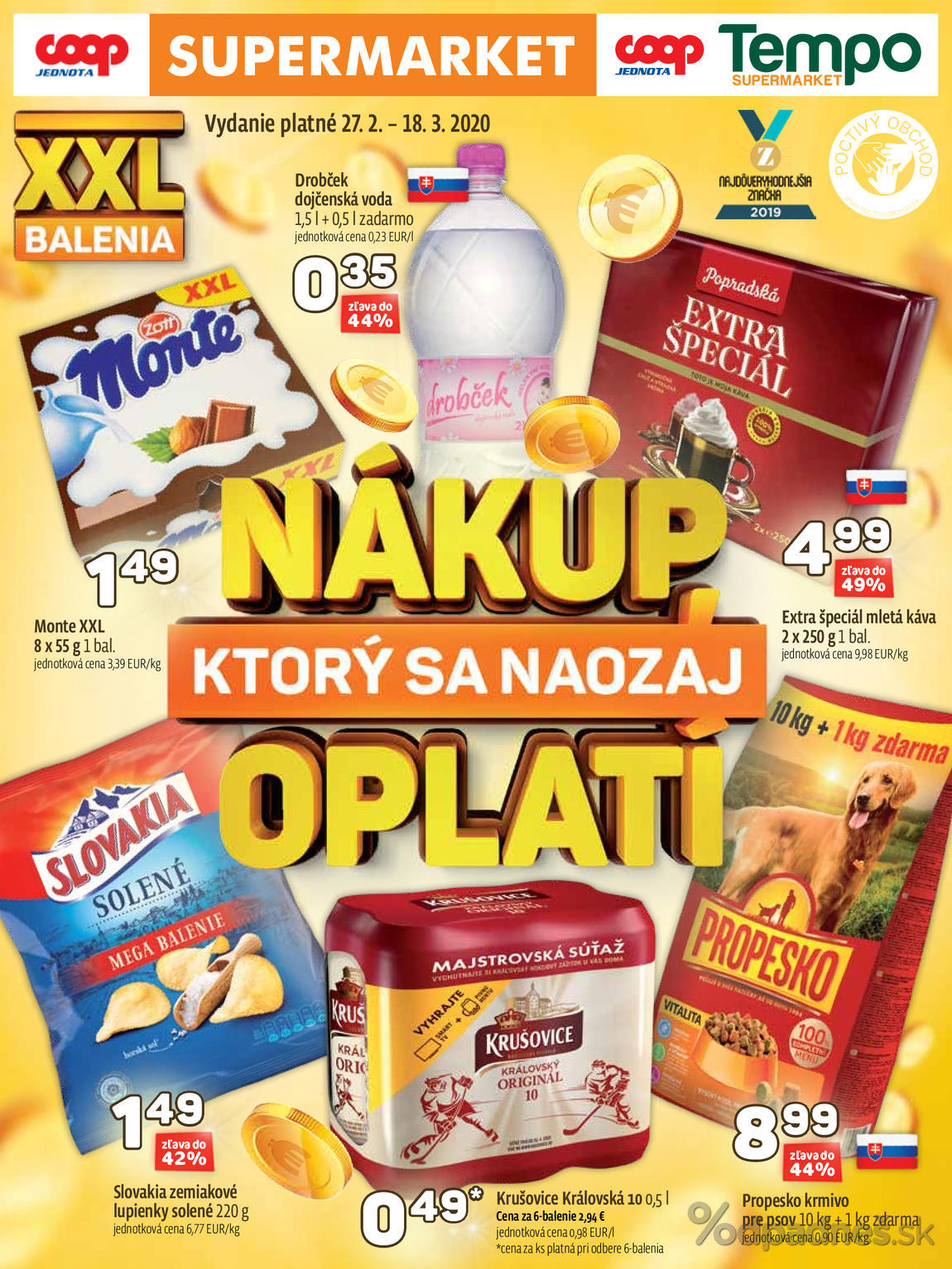 1. stránka Coop letáku