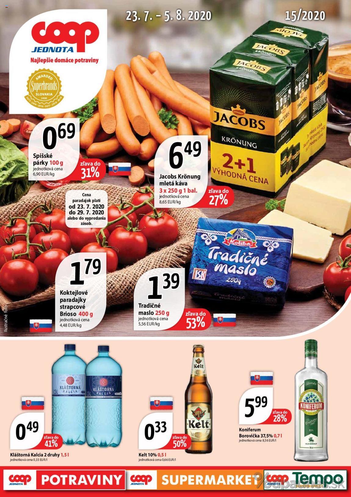 1. stránka Coop letáku