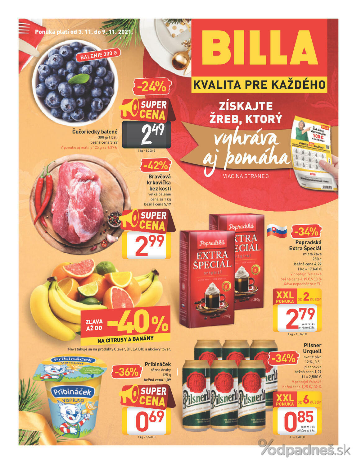 1. stránka Billa letáku