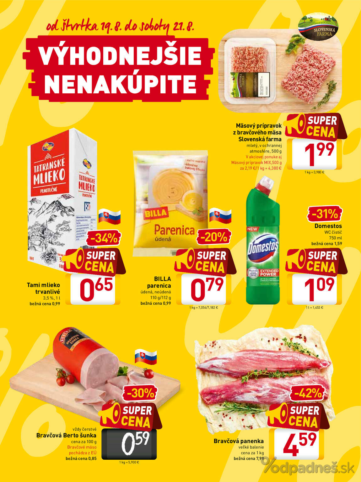 1. stránka Billa letáku