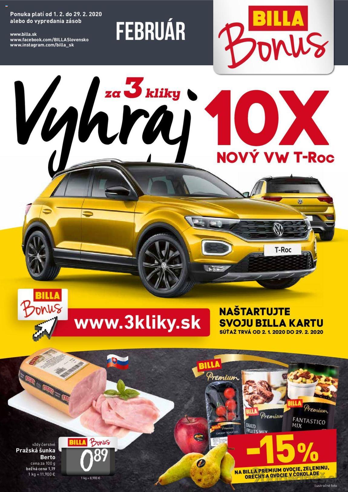 1. stránka Billa letáku