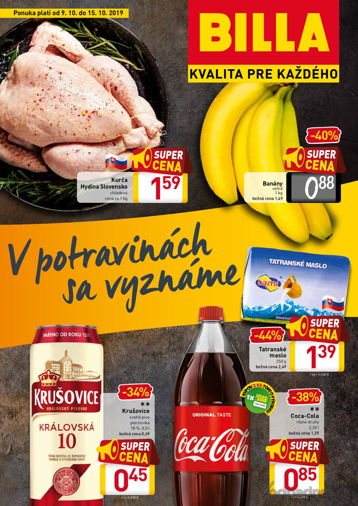 1. stránka Billa letáku