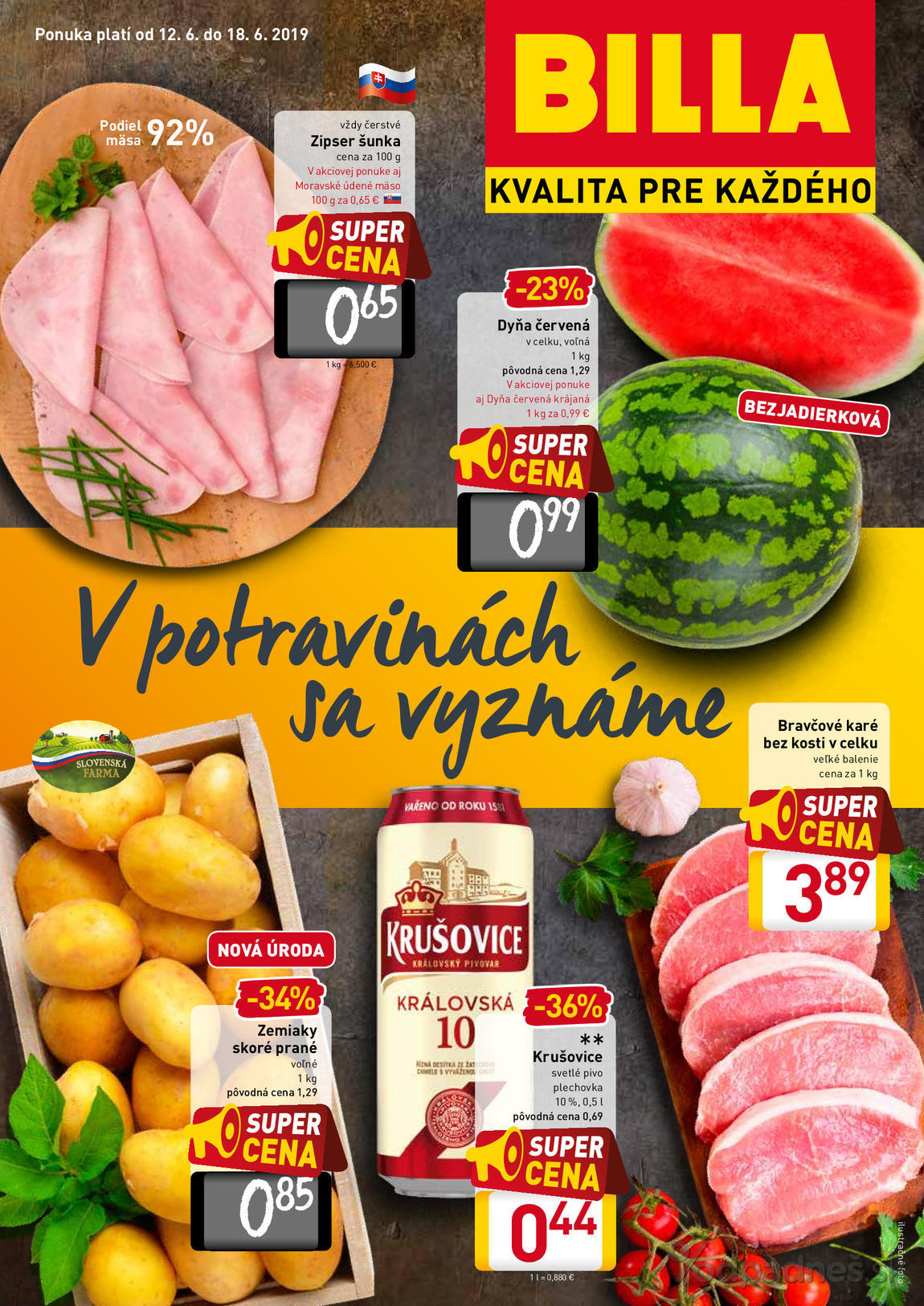 1. stránka Billa letáku