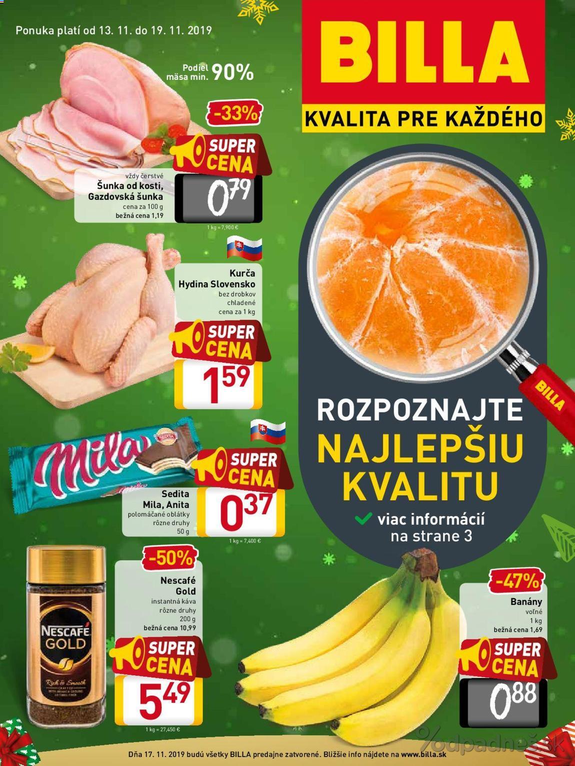 1. stránka Billa letáku