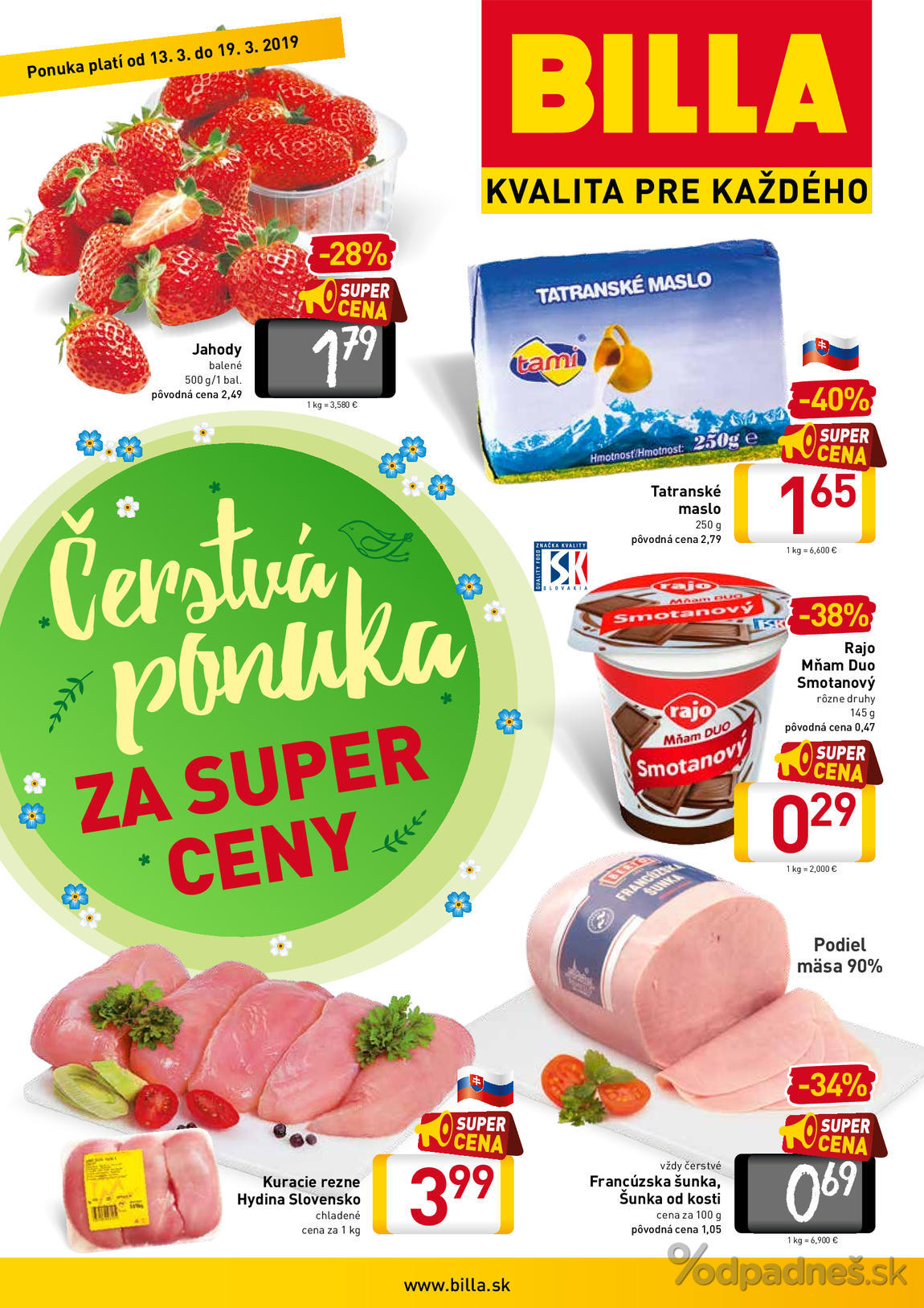 1. stránka Billa letáku