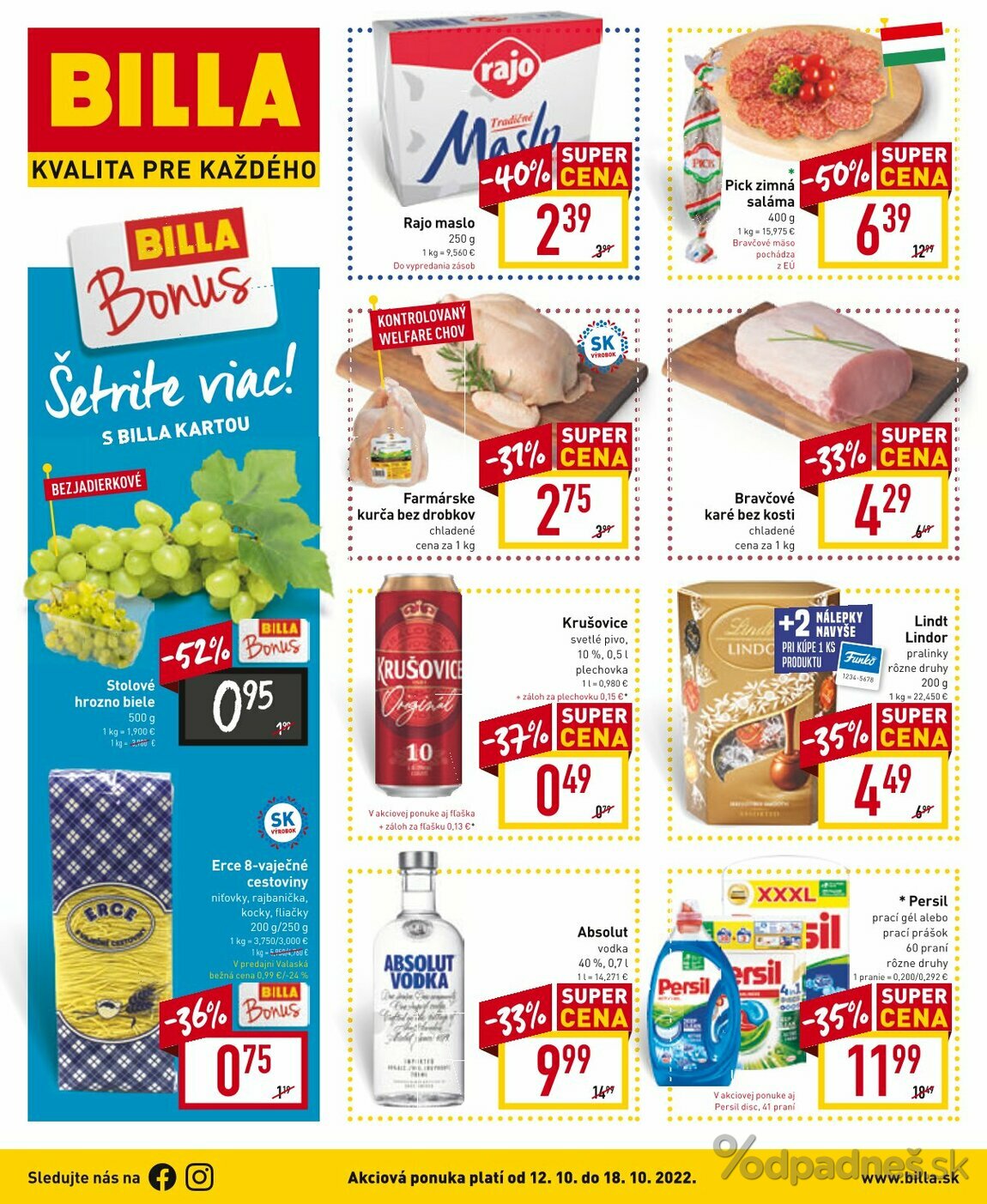 1. stránka Billa letáku