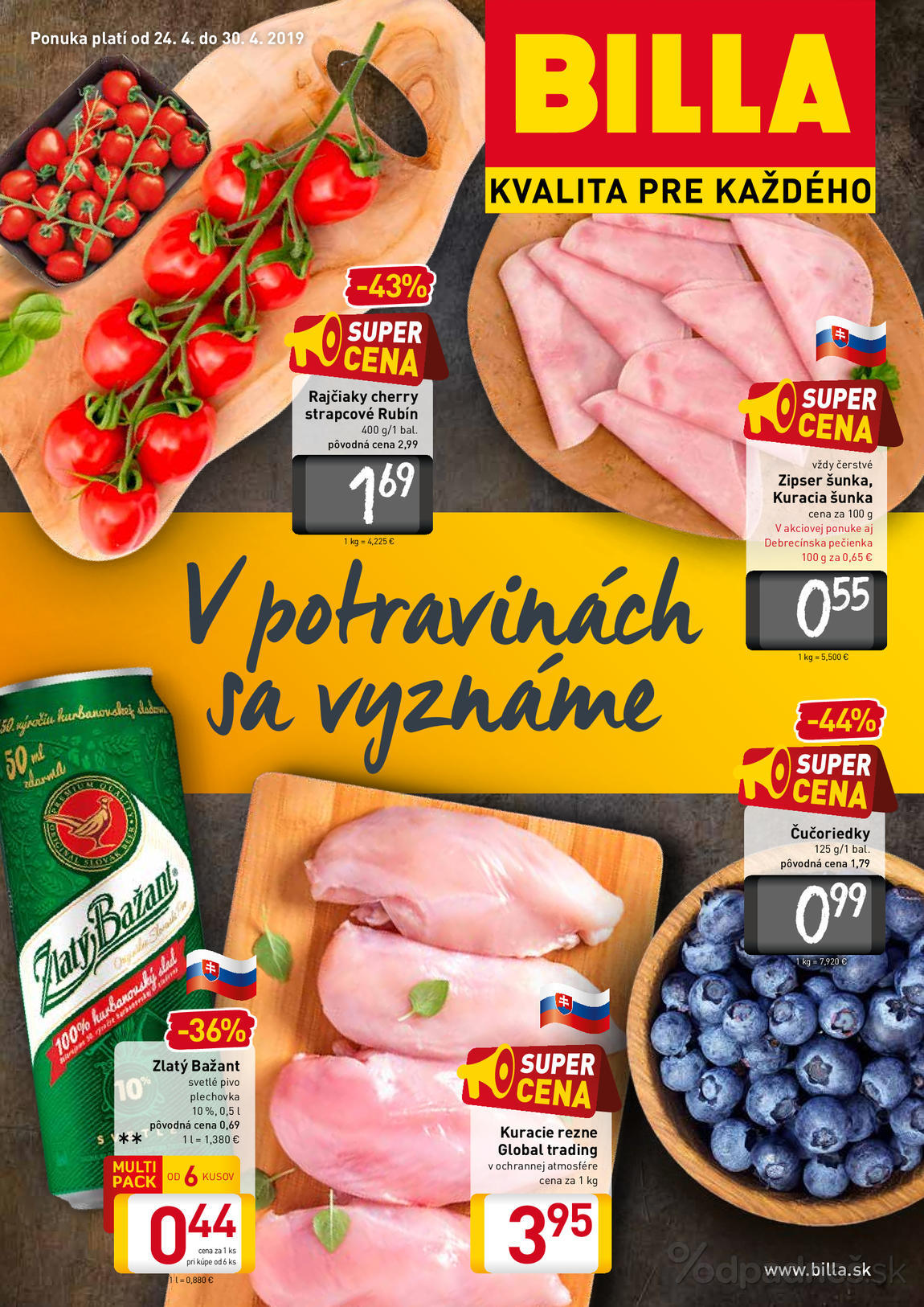 1. stránka Billa letáku