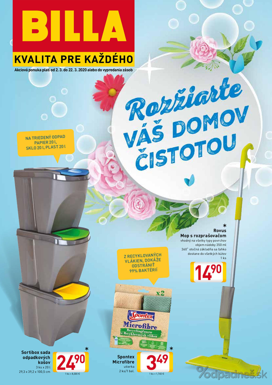 1. stránka Billa letáku