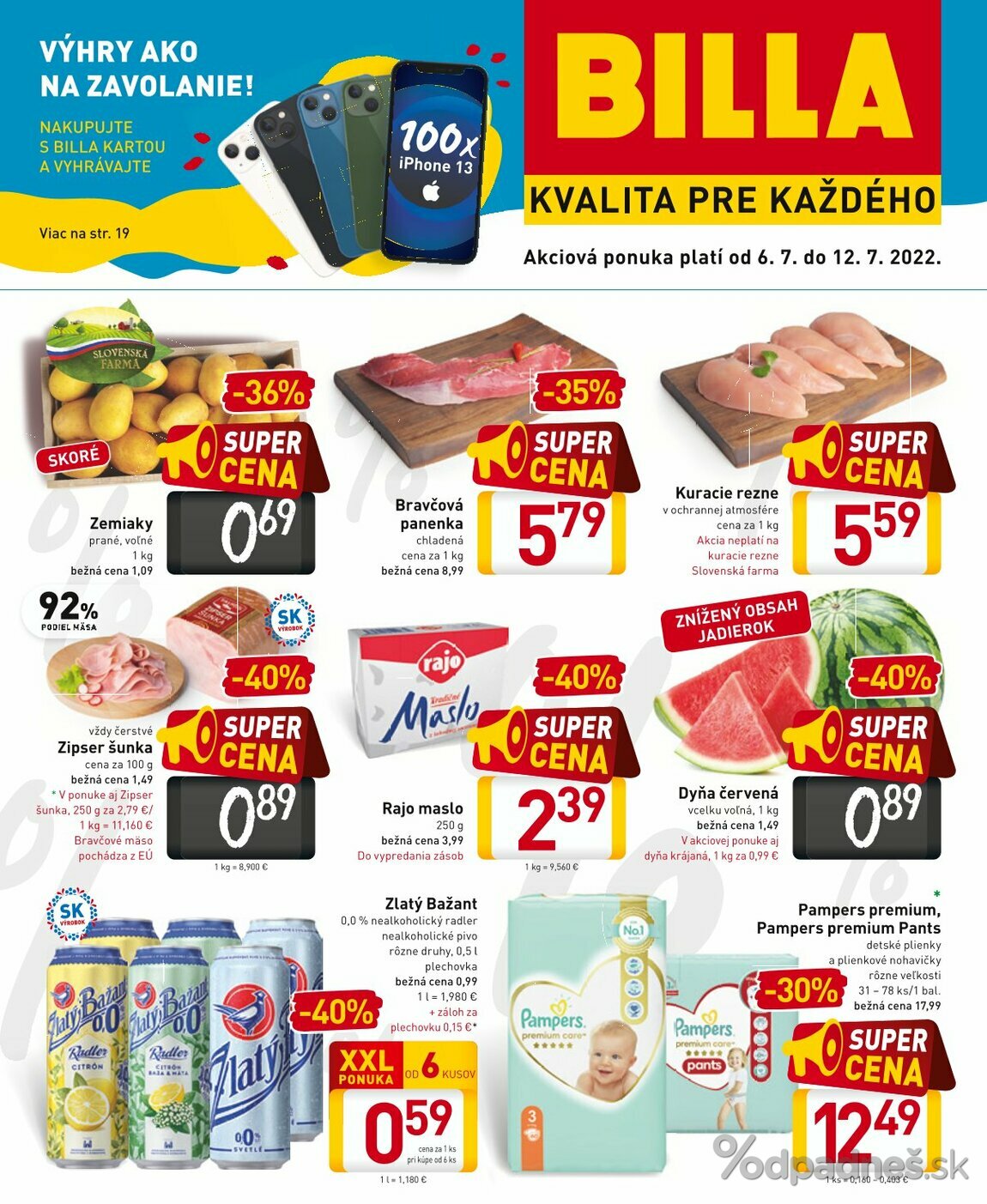 1. stránka Billa letáku
