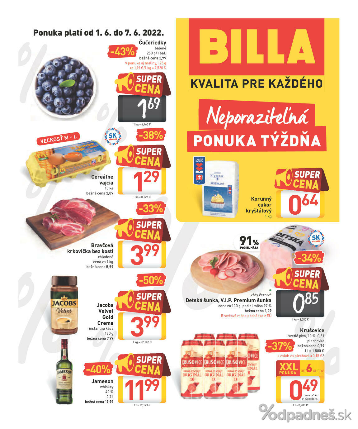 1. stránka Billa letáku