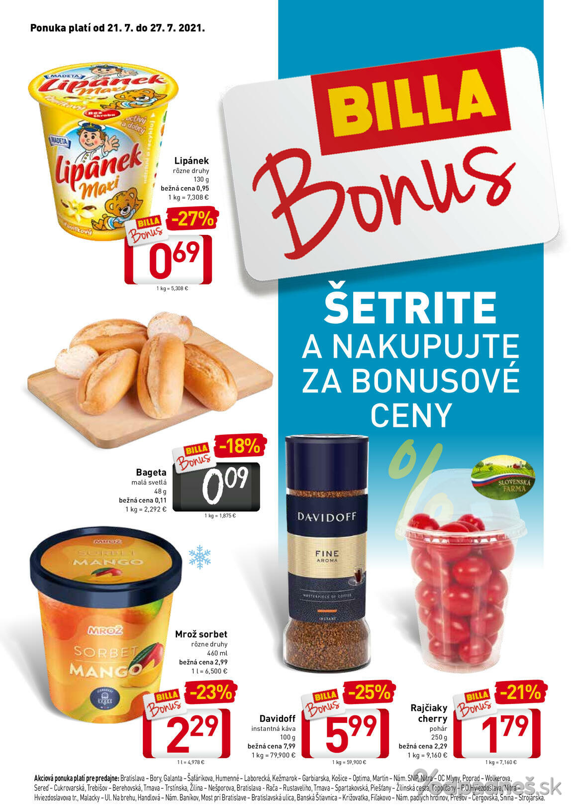 1. stránka Billa letáku