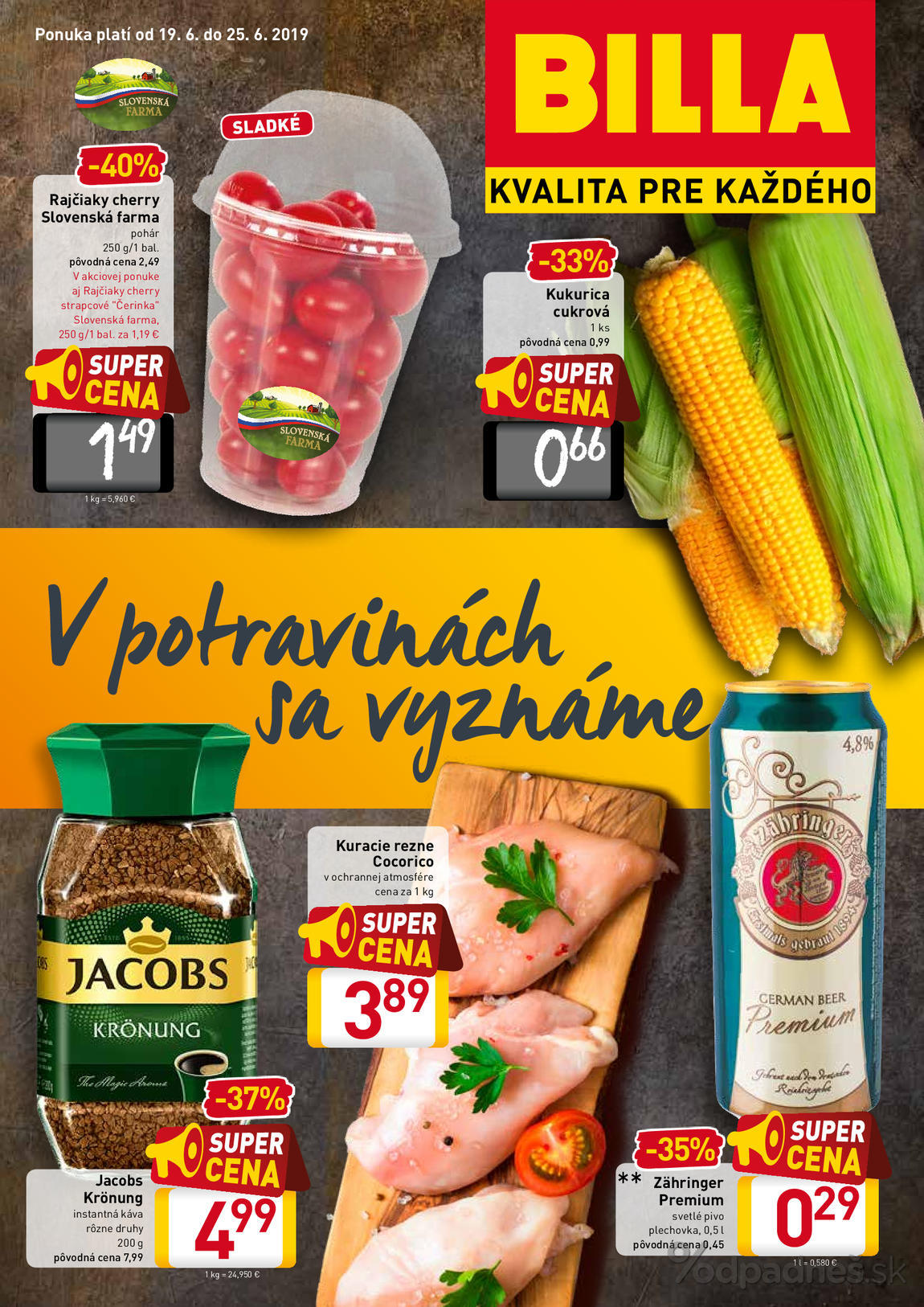 1. stránka Billa letáku