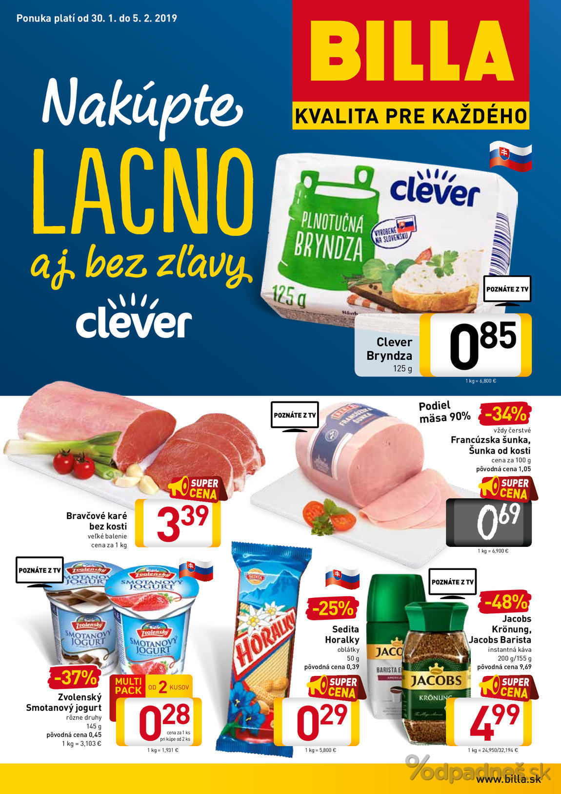 1. stránka Billa letáku