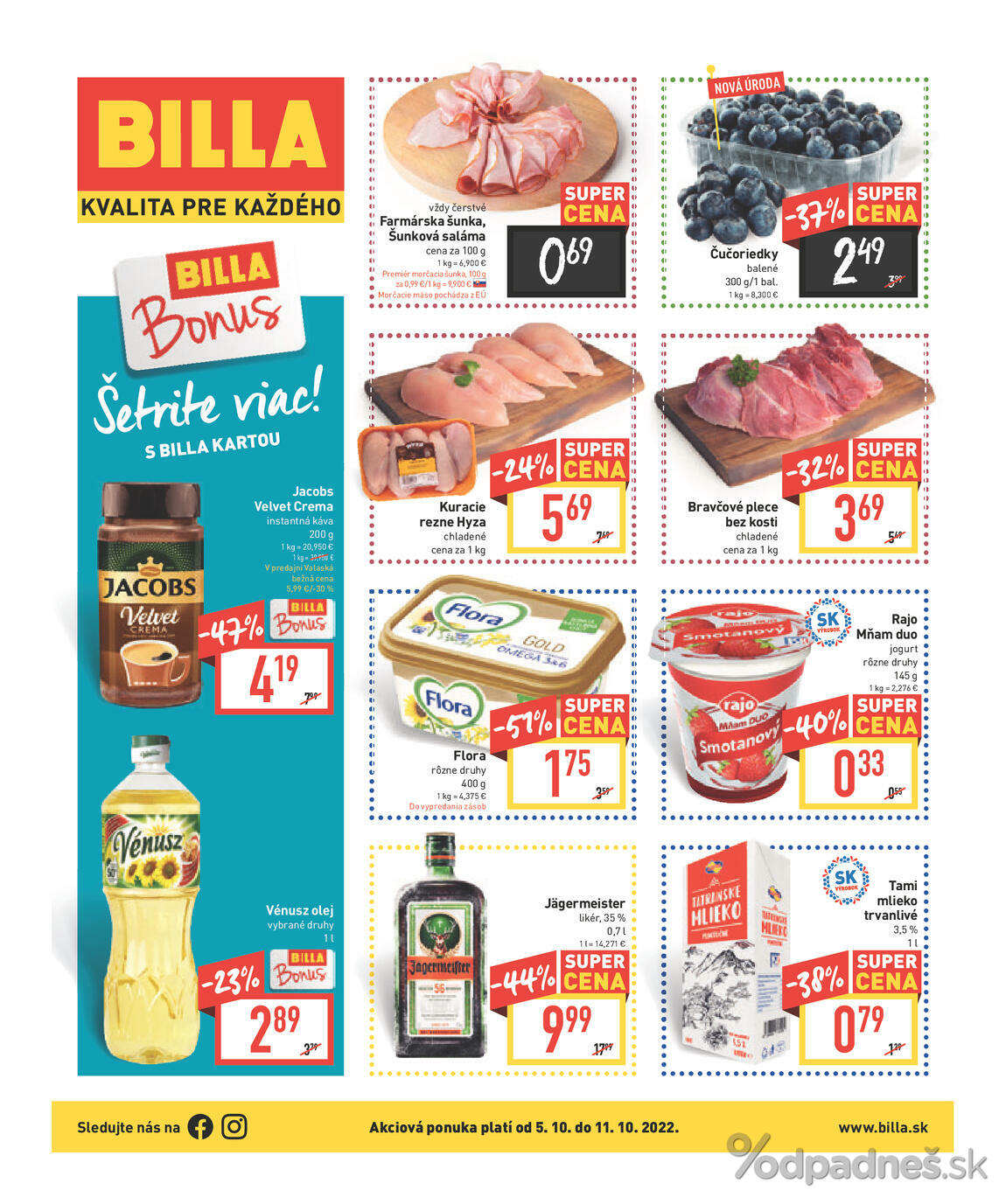 1. stránka Billa letáku