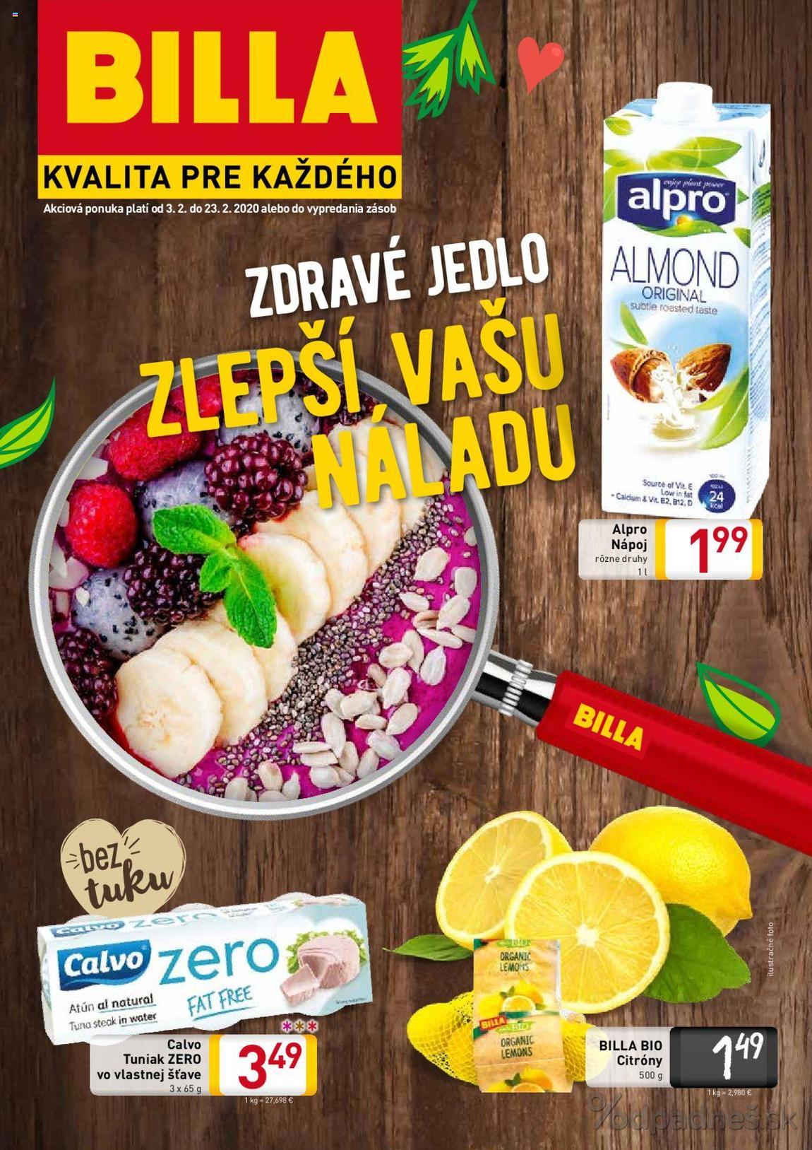 1. stránka Billa letáku