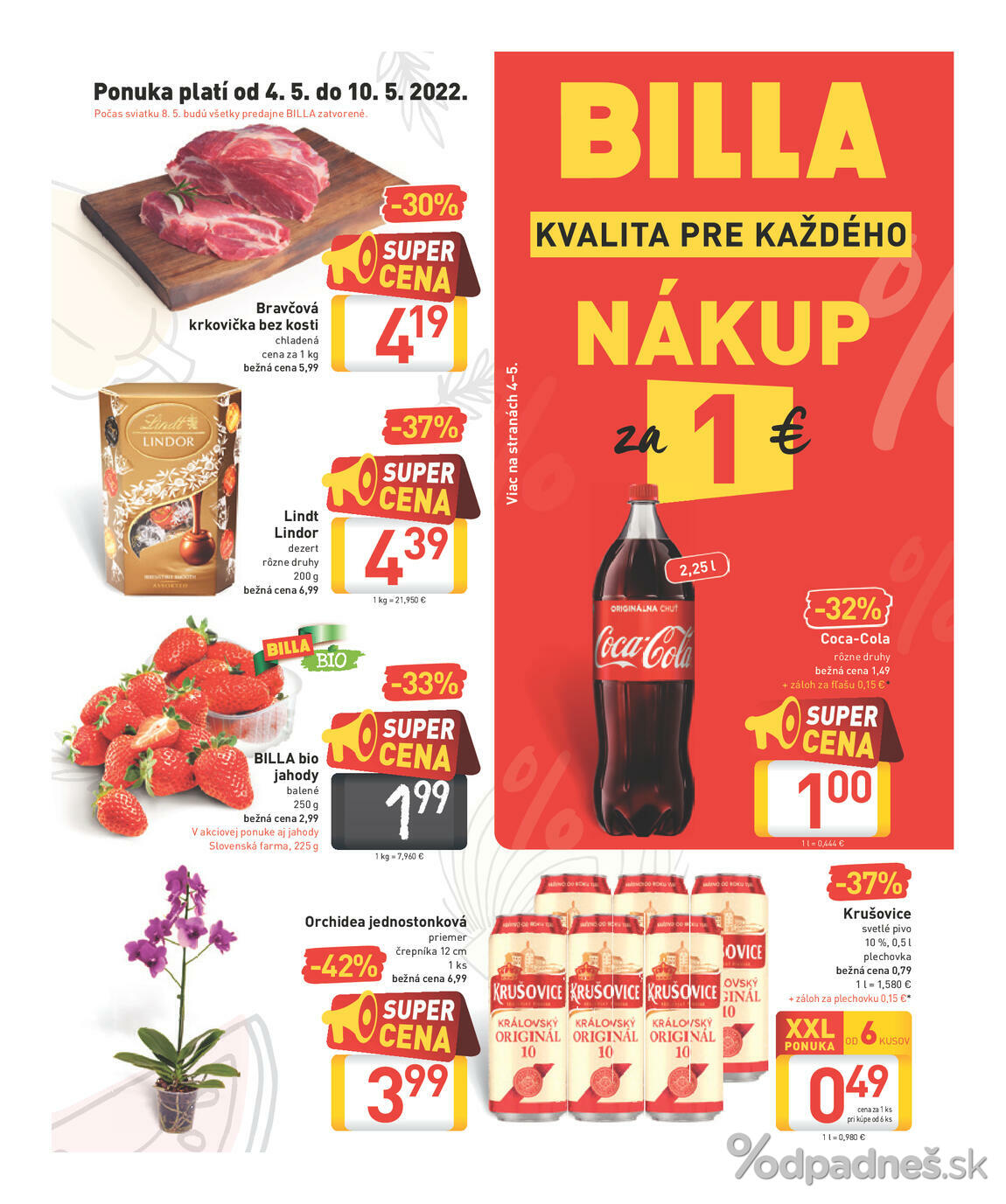 1. stránka Billa letáku