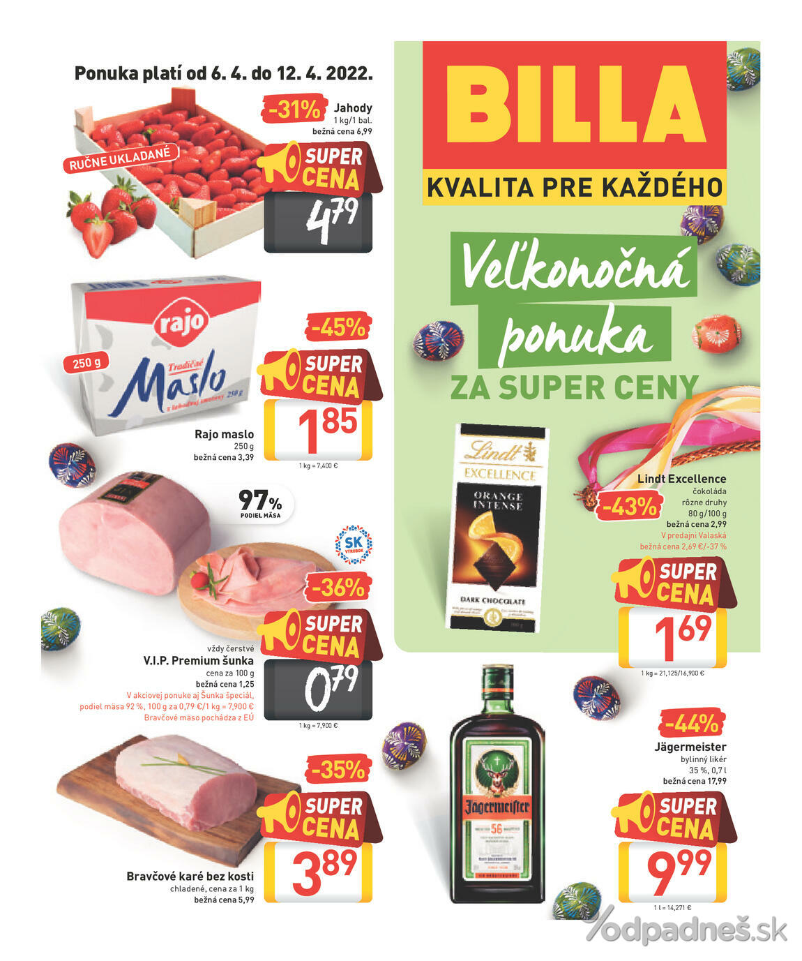 1. stránka Billa letáku