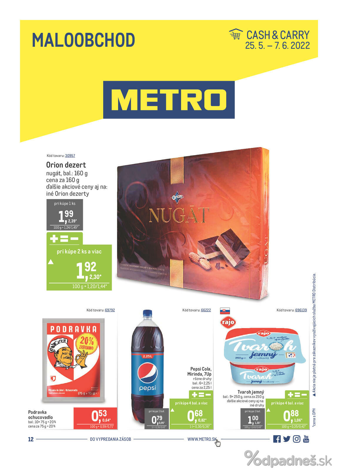 1. stránka Metro letáku