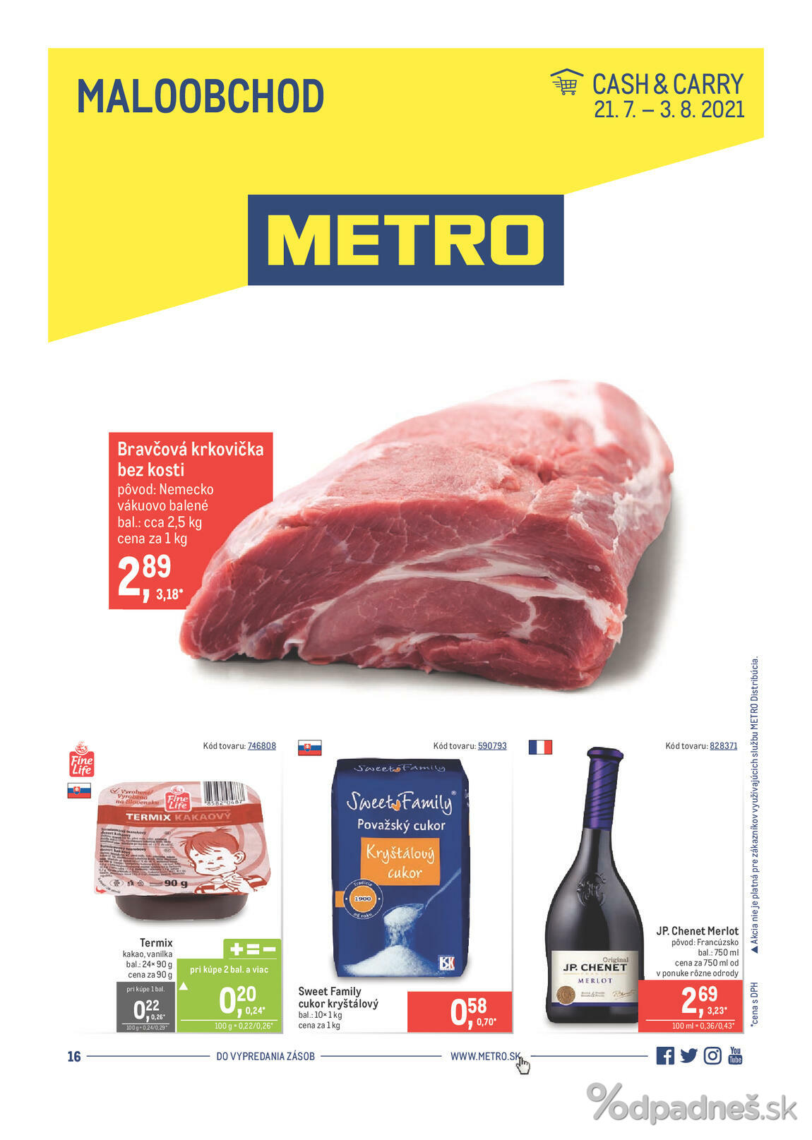 1. stránka Metro letáku