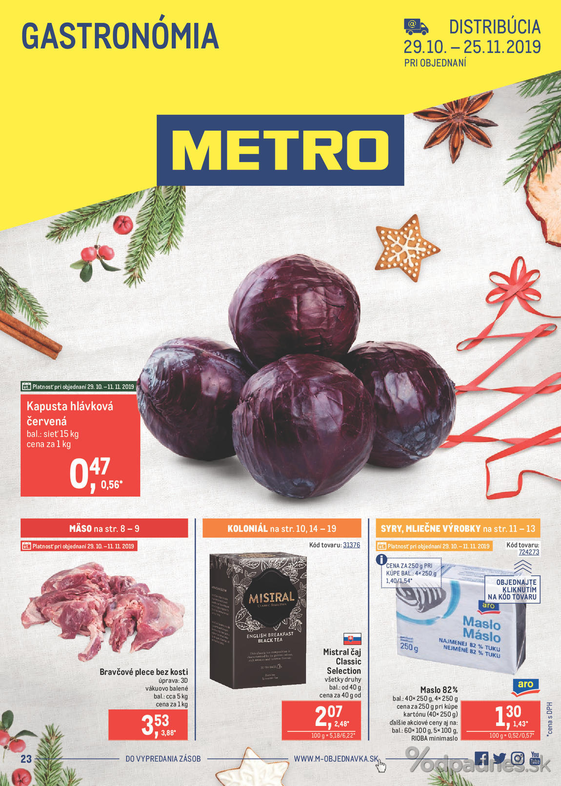 1. stránka Metro letáku