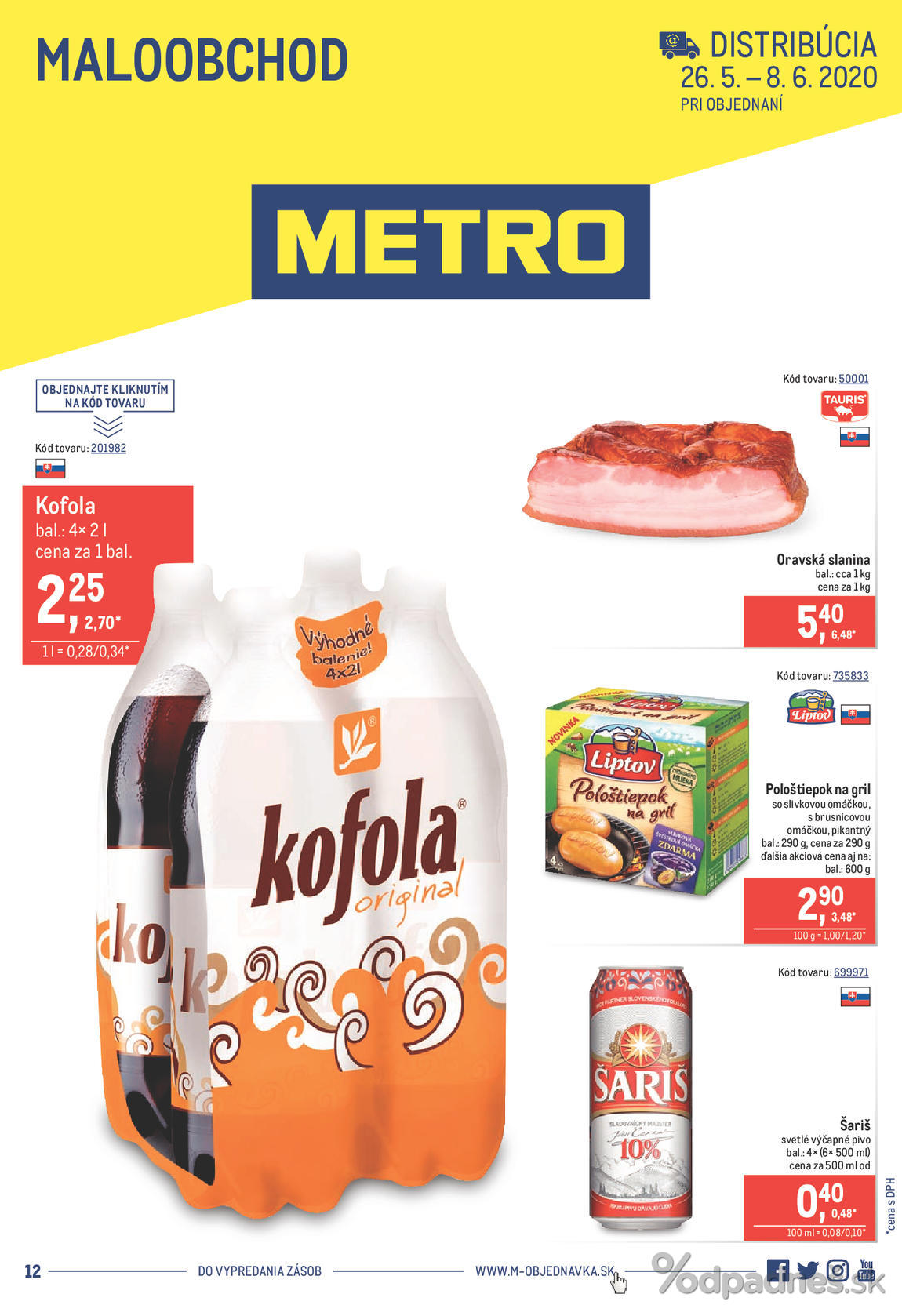 1. stránka Metro letáku
