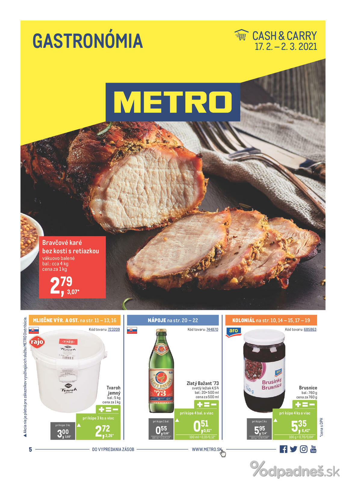 1. stránka Metro letáku