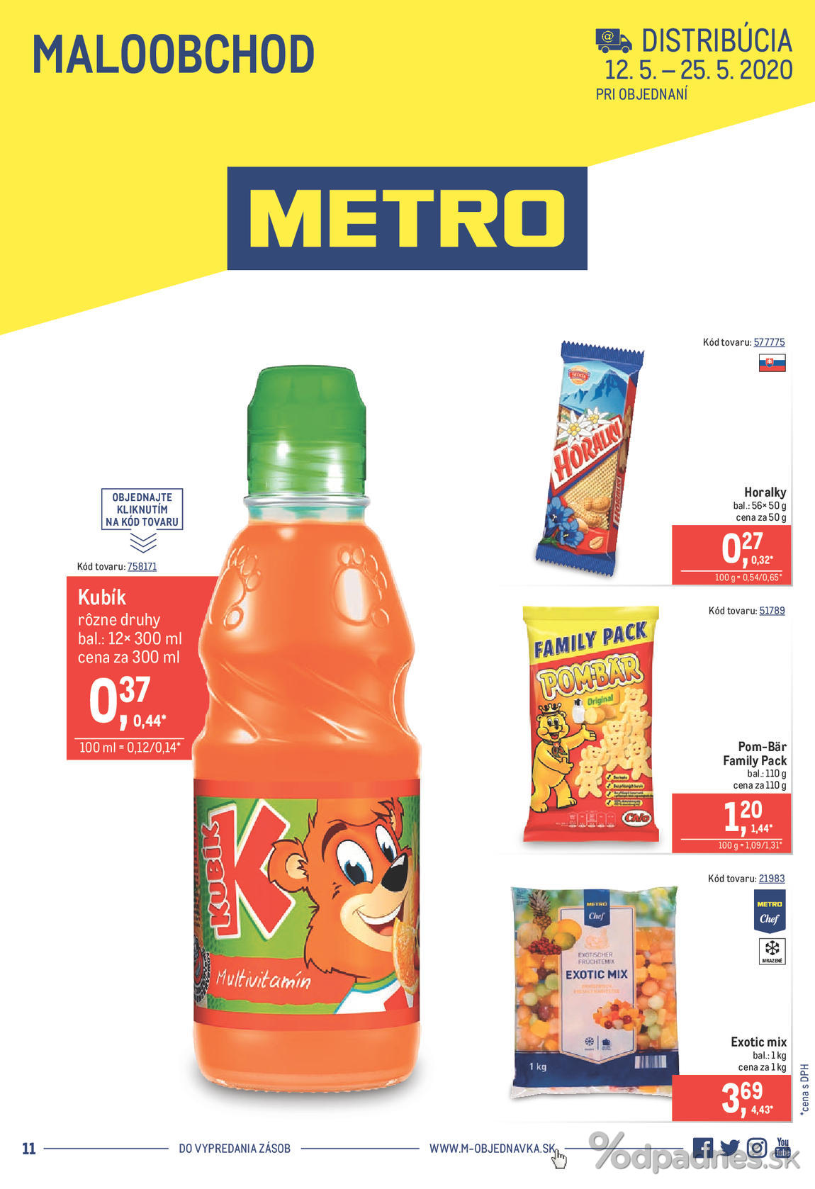 1. stránka Metro letáku