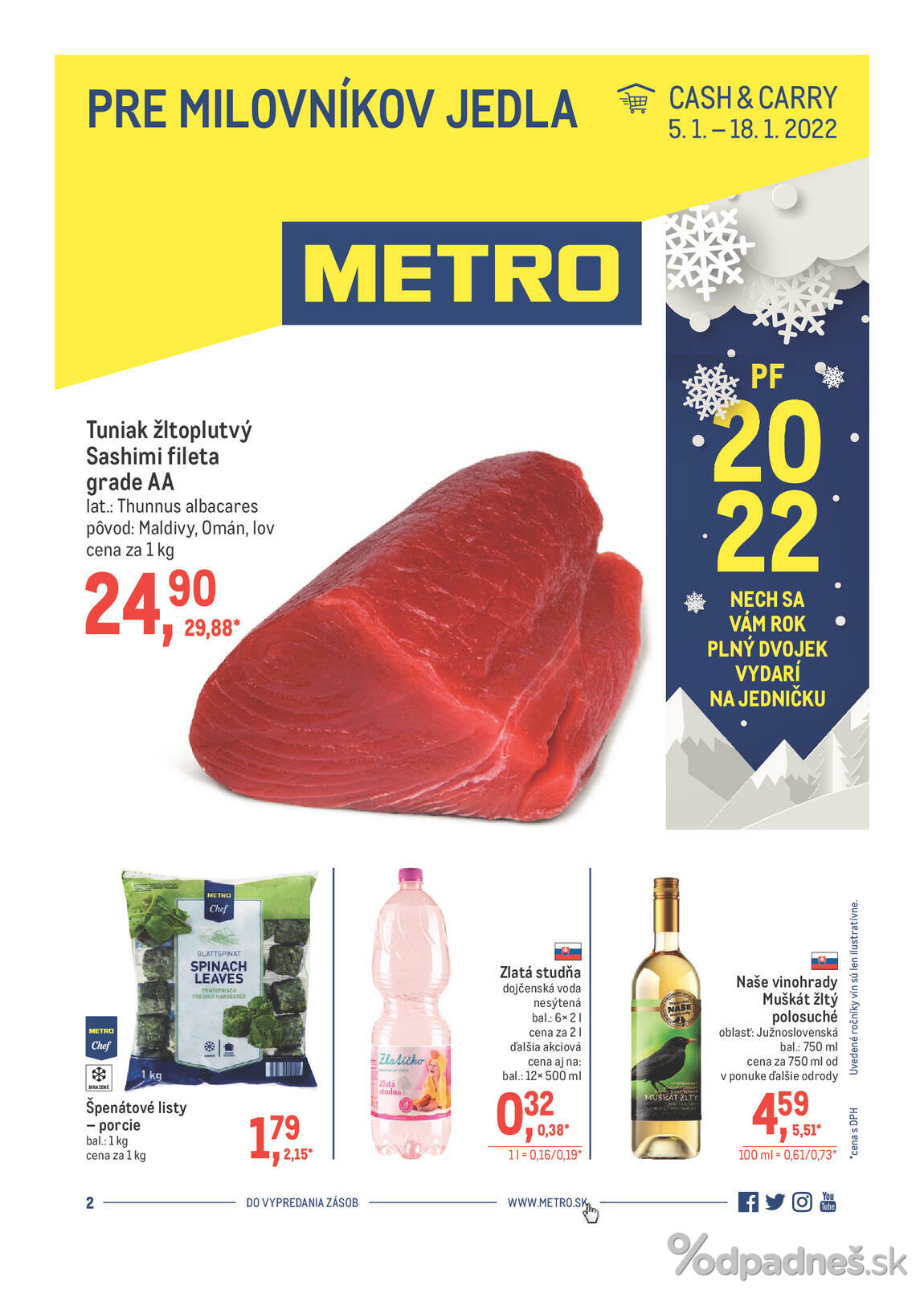 1. stránka Metro letáku