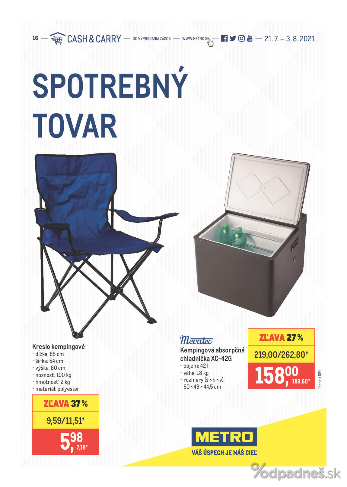 1. stránka Metro letáku