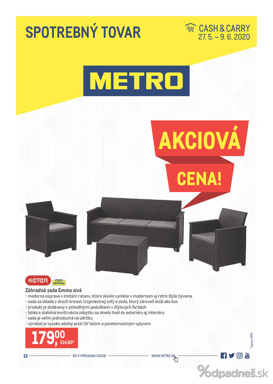 1. stránka Metro letáku