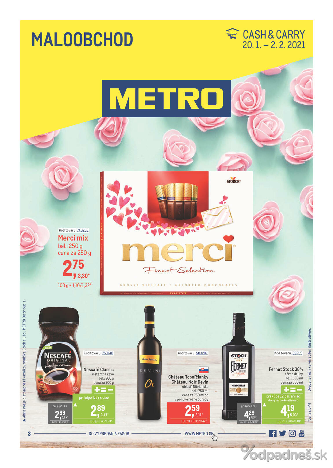 1. stránka Metro letáku