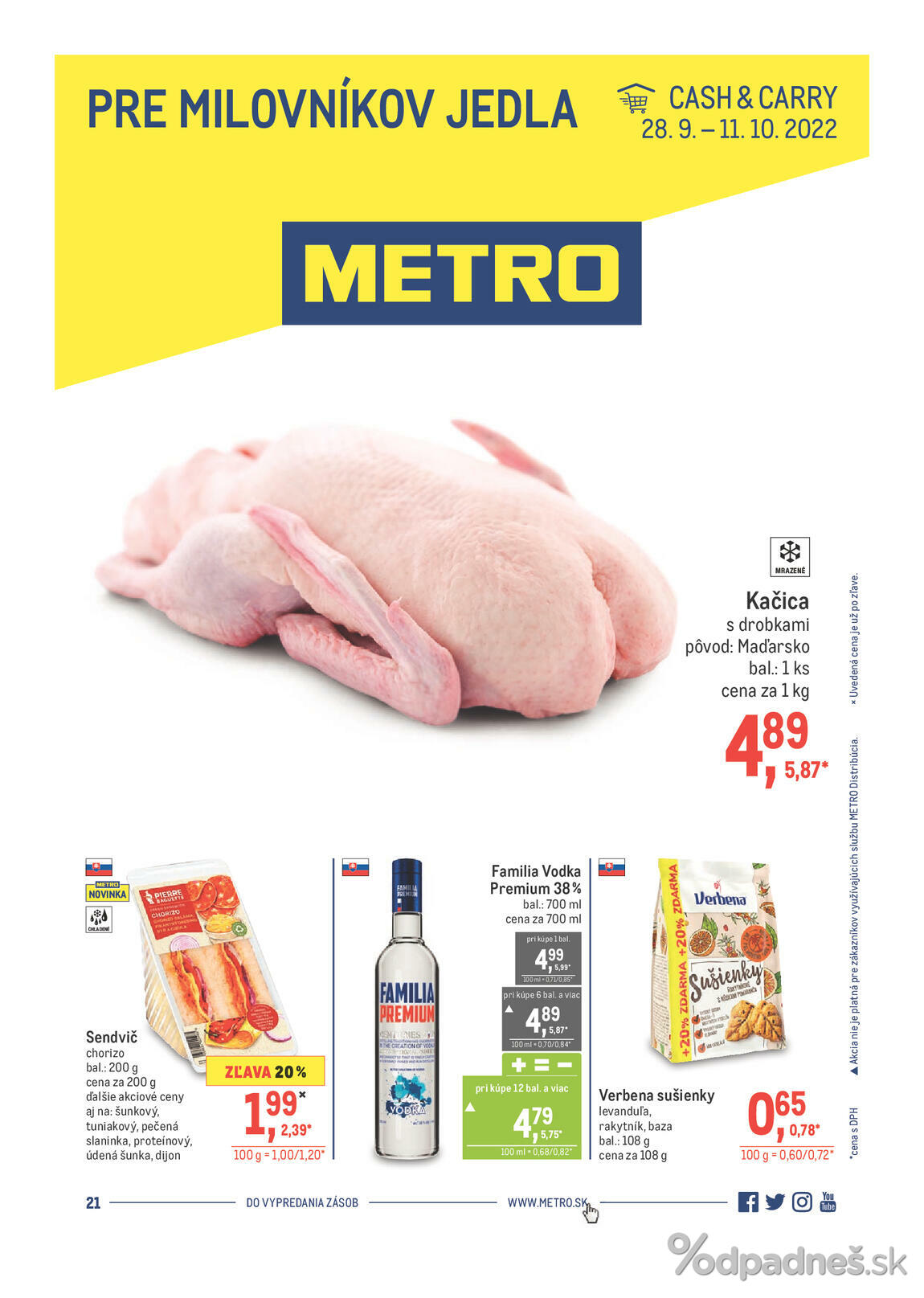 1. stránka Metro letáku