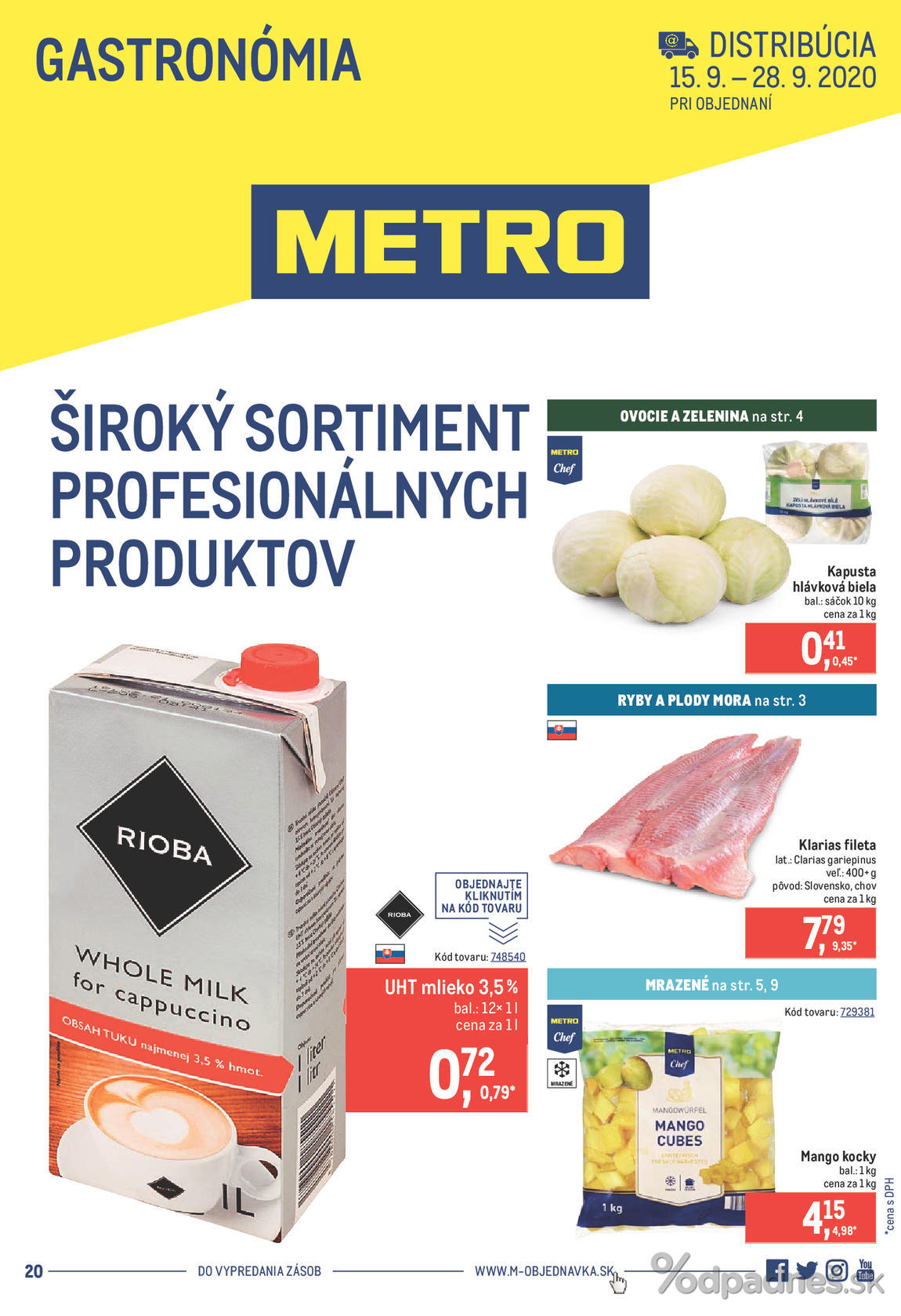 1. stránka Metro letáku