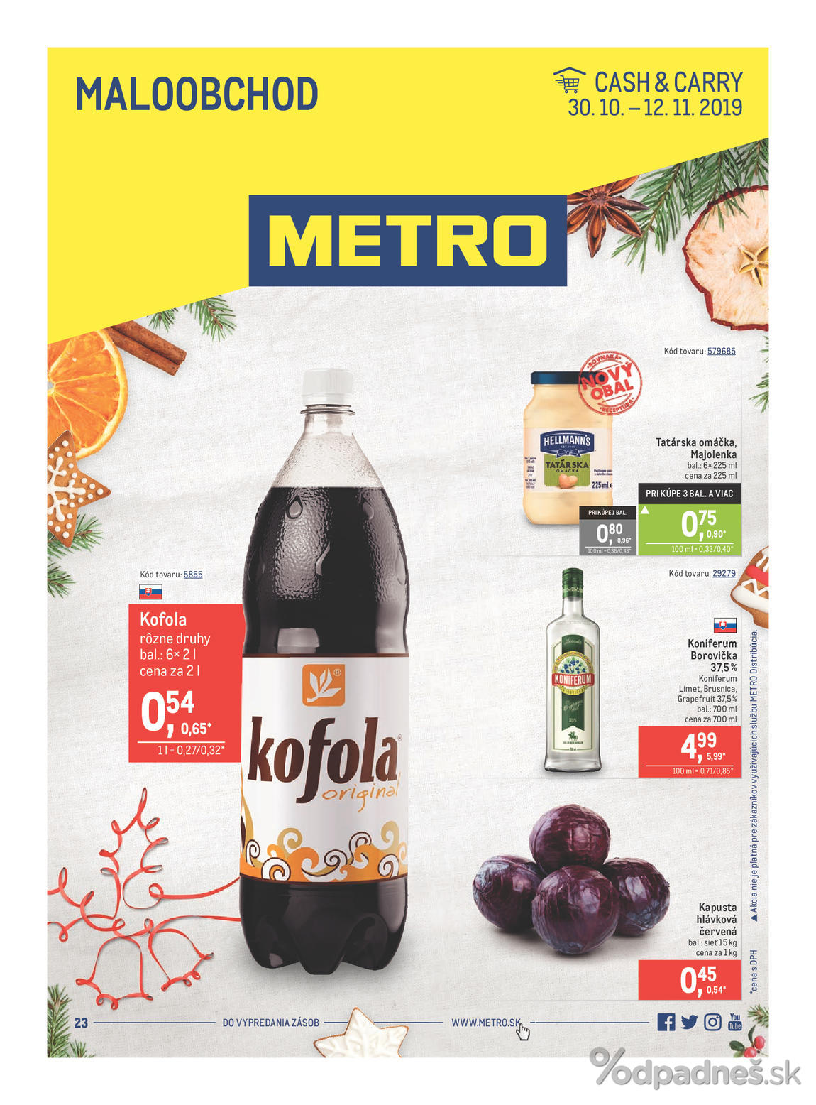 1. stránka Metro letáku